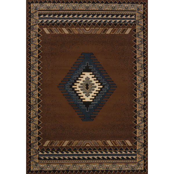 Union Rustic Anko Performance Brown Rug Wayfair